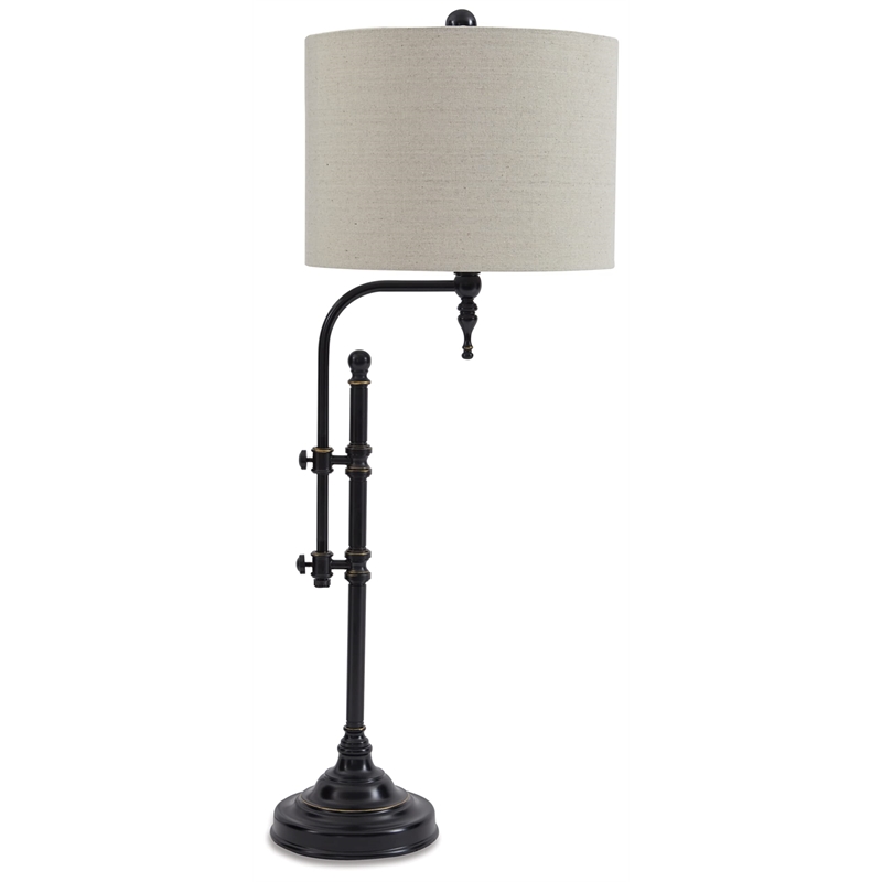Bowery Hill Modern / Contemporary Metal Floor Lamp in Black Finish