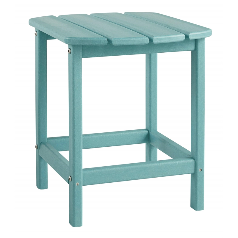 Bowery Hill Modern / Contemporary Patio End Table in Turquoise