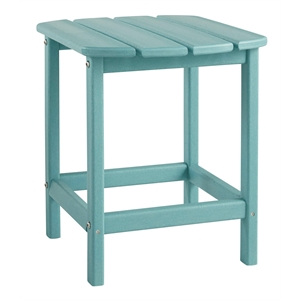 Bowery Hill Modern / Contemporary Patio End Table in Turquoise