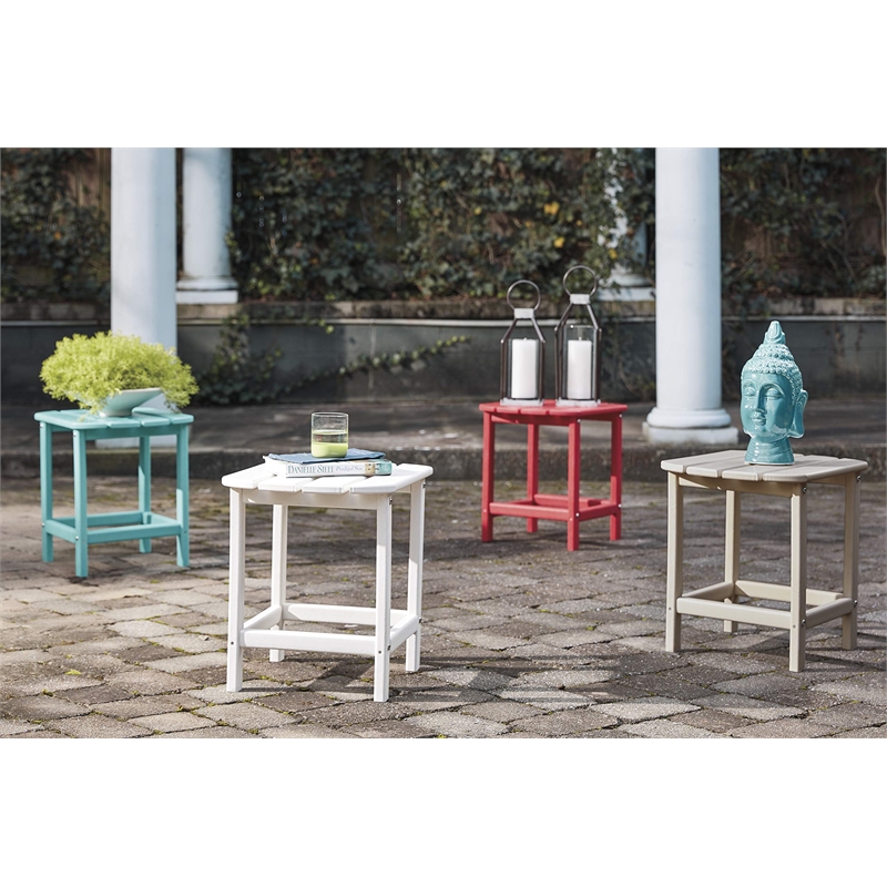Bowery Hill Modern / Contemporary Patio End Table in Turquoise