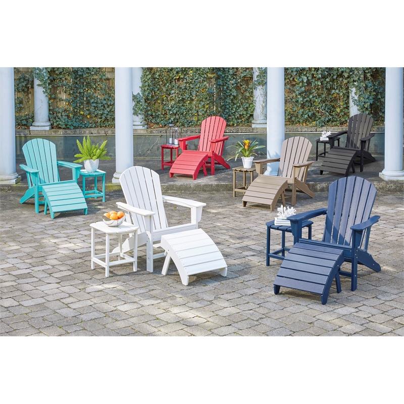 Bowery Hill Modern / Contemporary Patio End Table in Turquoise