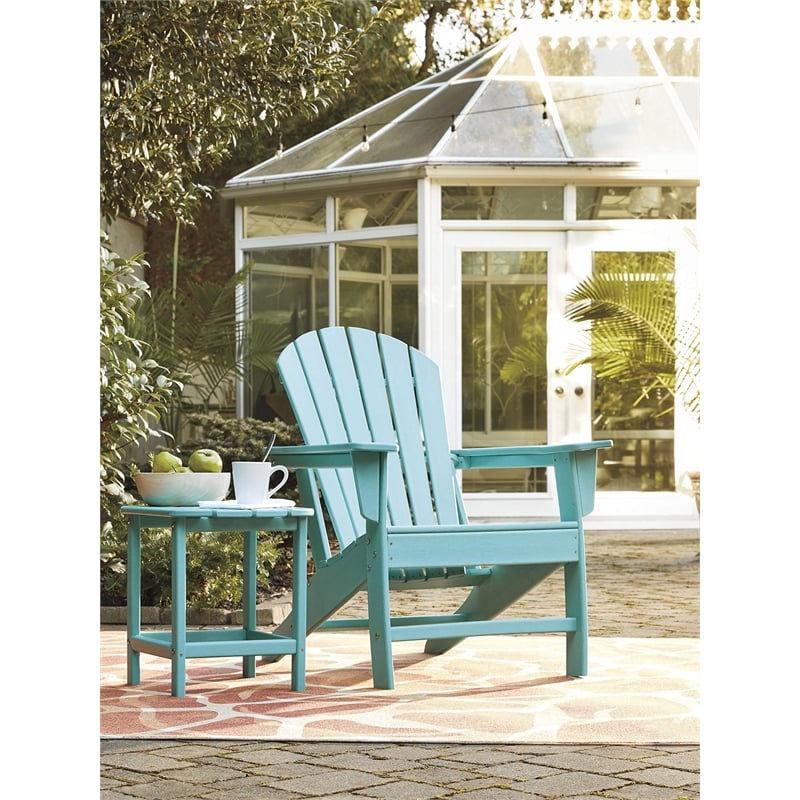 Bowery Hill Modern / Contemporary Patio End Table in Turquoise