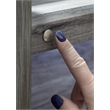 Bowery Hill Contemporary Twin LED Panel Headboard in Smokey Gray