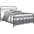 Bowery Hill Steel Metal Spindle Frame Queen Bed in Matte Black