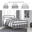 Bowery Hill Steel Metal Spindle Frame Queen Bed in Matte Black