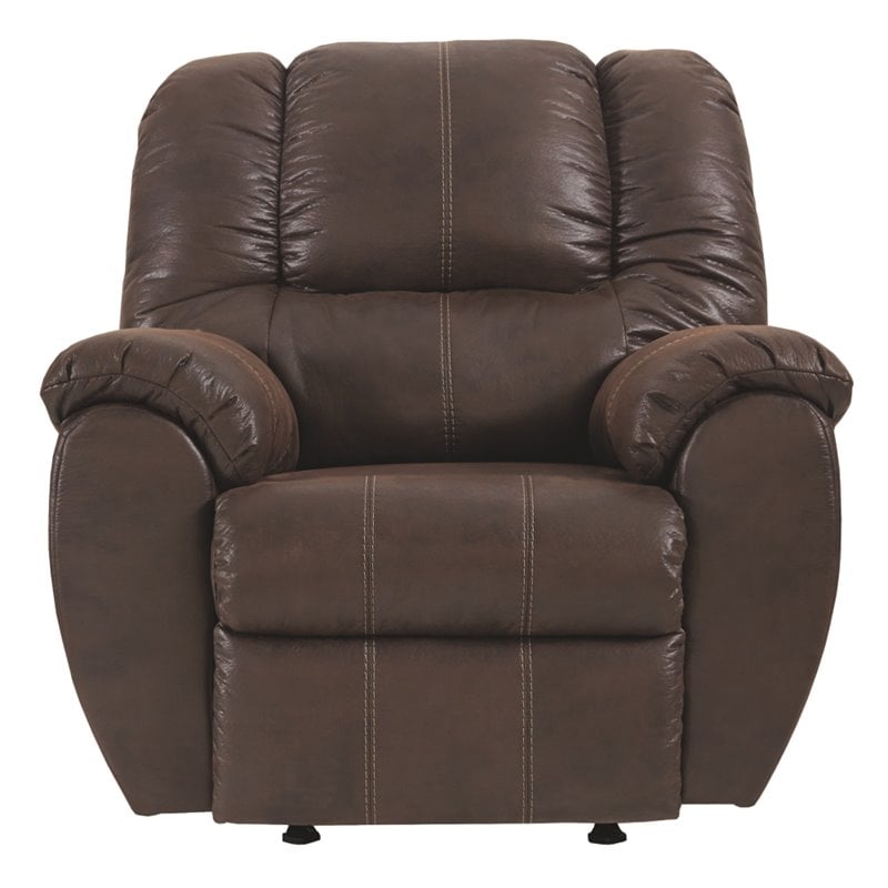 Bowery Hill Modern / Contemporary Rocker Recliner in Walnut Finish