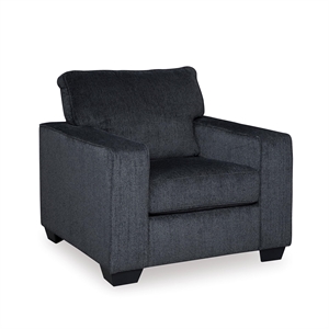 Bowery Hill Contemporary Corner-blocked Frame Accent Chair in Slate