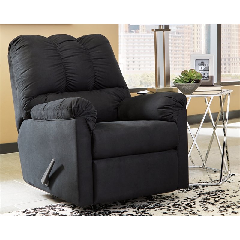 Bowery Hill Modern / Contemporary Rocker Recliner in Black Finish