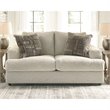 Bowery Hill Contemporary Corner-blocked Frame Loveseat in Stone