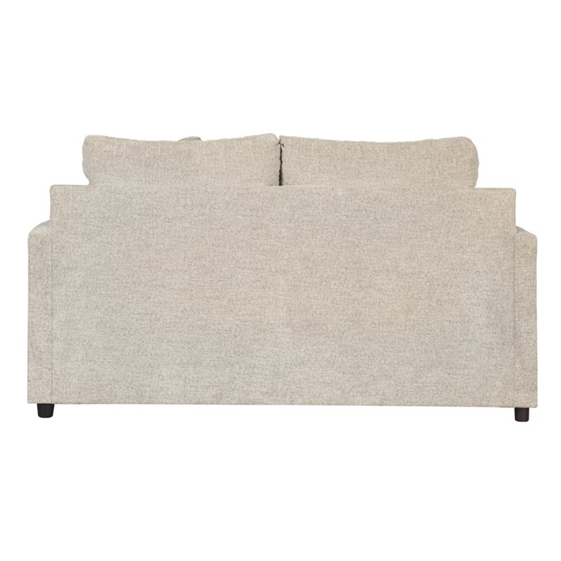 Bowery Hill Contemporary Corner-blocked Frame Loveseat in Stone