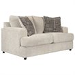 Bowery Hill Contemporary Corner-blocked Frame Loveseat in Stone