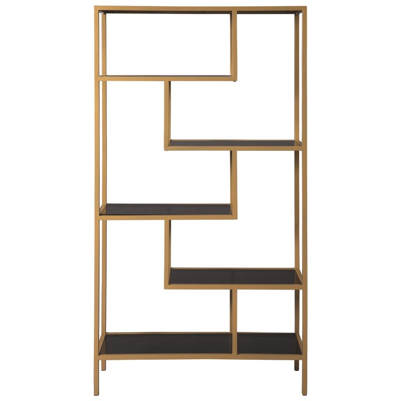Bowery Hill Modern / Contemporary 5 Shelf Etagere in Gold Finish