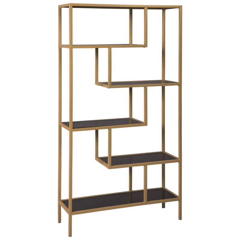 Bowery Hill Modern / Contemporary 5 Shelf Etagere in Gold Finish