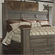 Bowery Hill Modern California King Poster Headboard Dark Brown