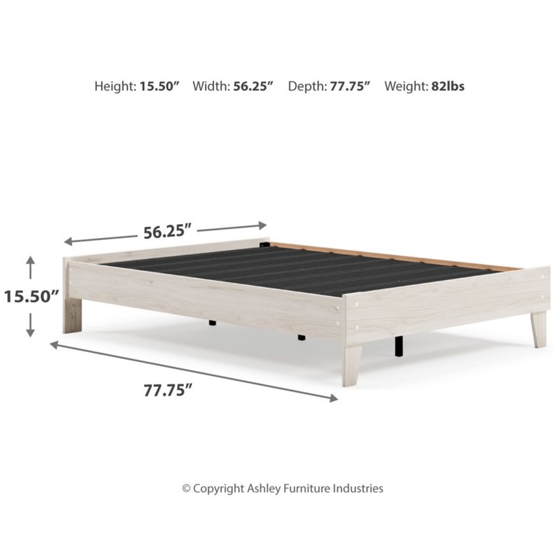 Bowery Hill Modern Engineered Wood Full Platform Bed in Natural