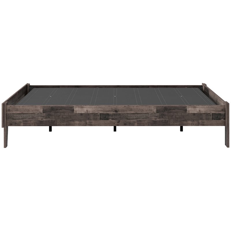 Bowery Hill Modern Engineered Wood Full Platform Bed in Gray