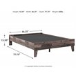 Bowery Hill Modern Engineered Wood Full Platform Bed in Gray