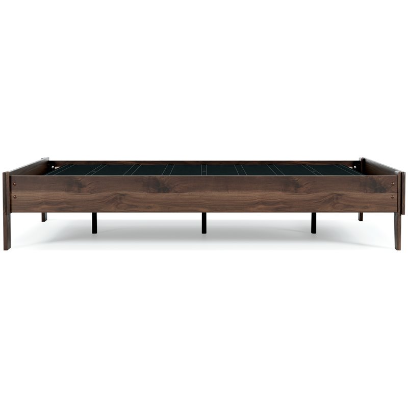 Bowery Hill Modern Engineered Wood Full Platform Bed in Brown