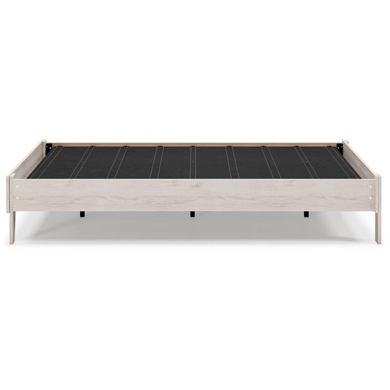 Bowery Hill Modern Engineered Wood Queen Platform Bed in Natural