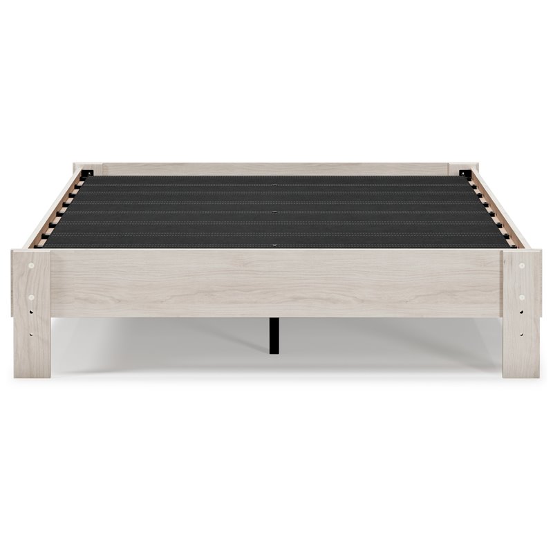 Bowery Hill Modern Engineered Wood Queen Platform Bed in Natural