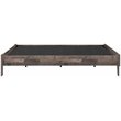 Bowery Hill Modern Engineered Wood Queen Platform Bed in Gray
