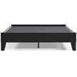 Bowery Hill Contemporary Engineered Wood Queen Platform Bed in Black