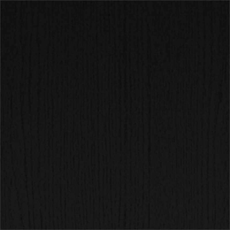 Bowery Hill Contemporary Engineered Wood Queen Platform Bed in Black