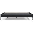 Bowery Hill Contemporary Engineered Wood Queen Platform Bed in Black