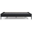 Bowery Hill Contemporary Engineered Wood Queen Platform Bed in Black