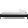 Bowery Hill Contemporary Engineered Wood Queen Platform Bed in Black