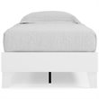 Bowery Hill Modern Engineered Wood Twin Platform Bed in White