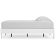 Bowery Hill Modern Engineered Wood Twin Platform Bed in White