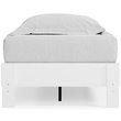 Bowery Hill Modern Engineered Wood Twin Platform Bed in White