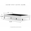 Bowery Hill Modern Engineered Wood Twin Platform Bed in White