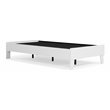 Bowery Hill Modern Engineered Wood Twin Platform Bed in White