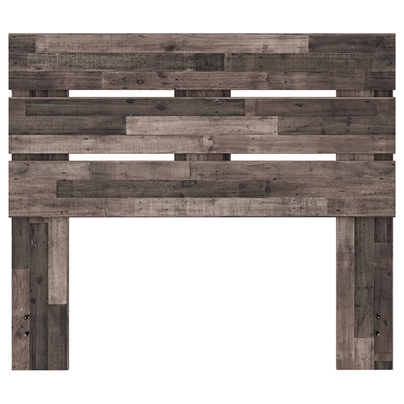 Bowery Hill Modern Engineered Wood Full Panel Headboard in Gray