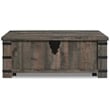 Bowery Hill Modern Wood Lift Top Cocktail Table in Brown & Black