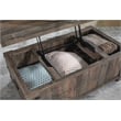 Bowery Hill Modern Wood Lift Top Cocktail Table in Brown & Black