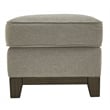 Bowery Hill Contemporary Fabric Ottoman in Gray & Brown Finish