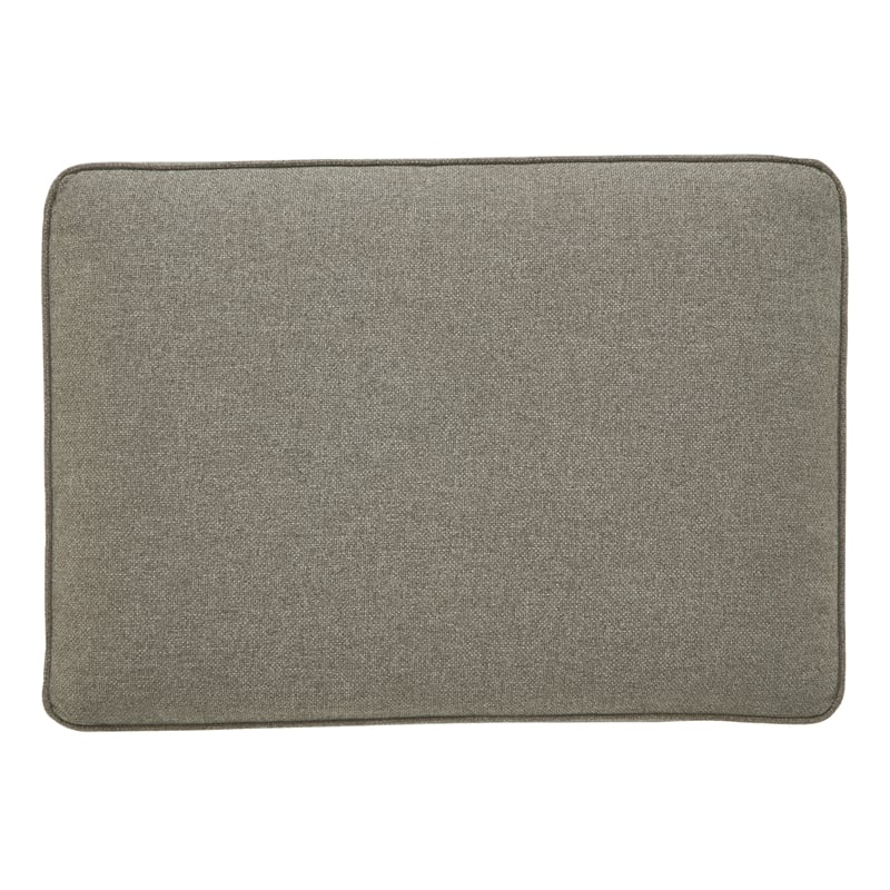 Bowery Hill Contemporary Fabric Ottoman in Gray & Brown Finish