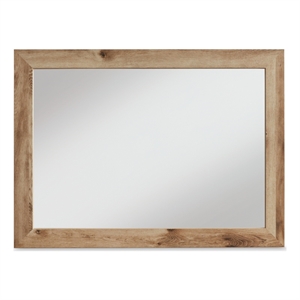 Bowery Hill 31&quot x 42&quot Wood Bedroom Mirror in Tan/Golden Rustic