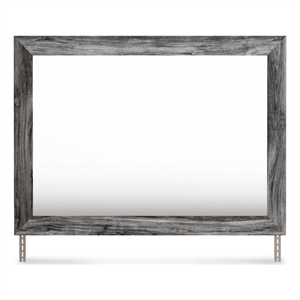 Bowery Hill Modern 31&quot x 42&quot Wood Bedroom Mirror in Smoky Gray