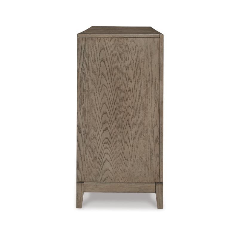 Bowery Hill Contemporary Engineered Wood Dining Server in Light Gray