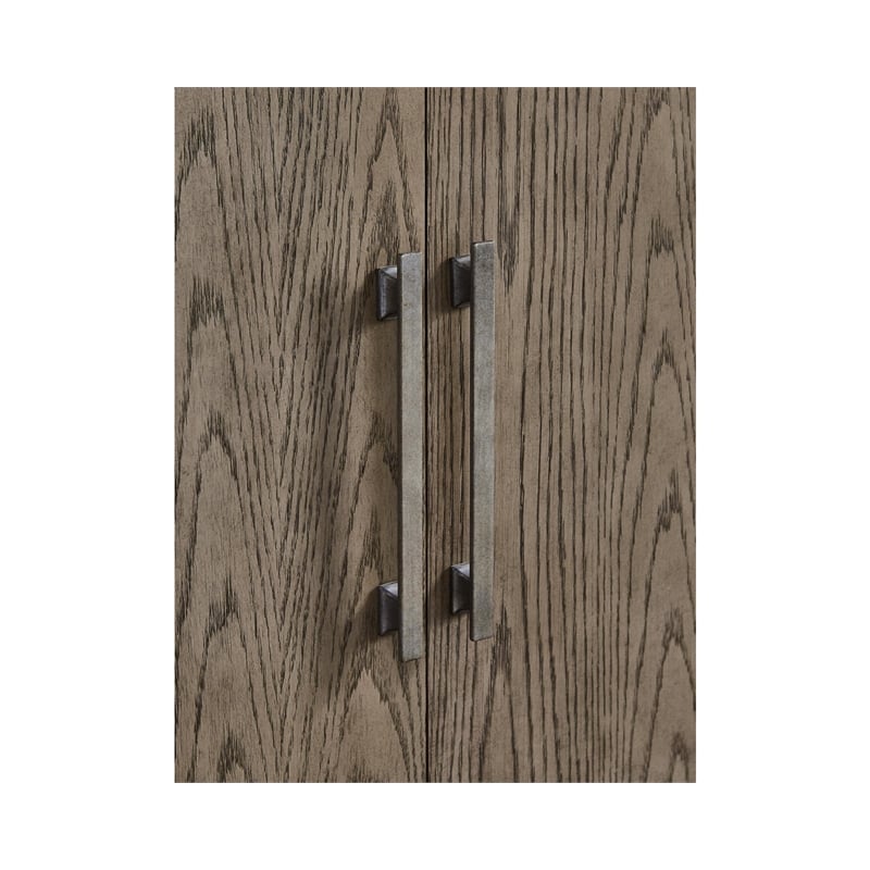 Bowery Hill Contemporary Engineered Wood Dining Server in Light Gray