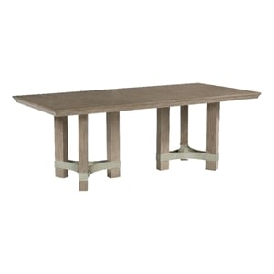 Bowery Hill Modern Rectangular Wood Dining Table in Light Gray