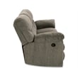 Bowery Hill Contemporary Fabric & Wood Reclining Sofa in Gray