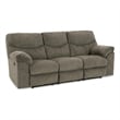 Bowery Hill Contemporary Fabric & Wood Reclining Sofa in Gray