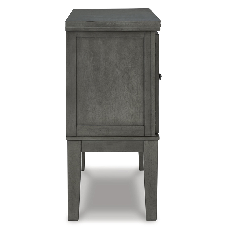 Bowery Hill Contemporary Wood Dining Server in Antiqued Gray
