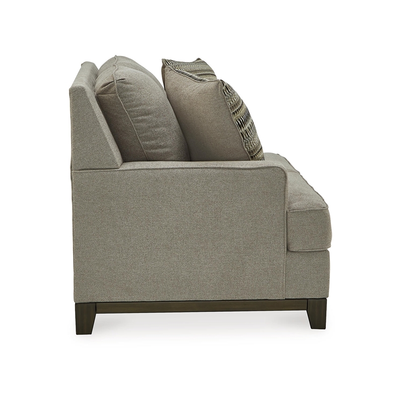 Bowery Hill Modern / Contemporary Fabric & Wood Loveseat in Gray