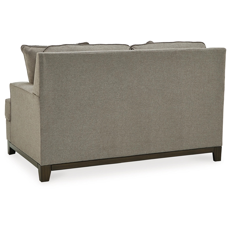 Bowery Hill Modern / Contemporary Fabric & Wood Loveseat in Gray